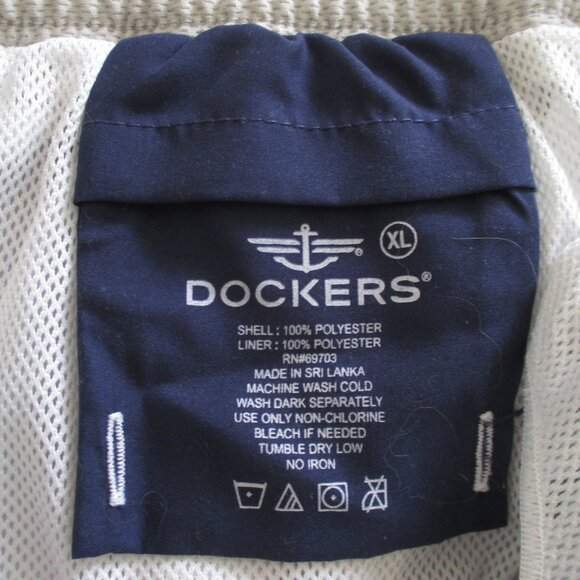 Dockers Mens Blue Floral Fully Lined Swim Trunks w/4 Pockets- Size 34W-40W or XL - Picture 4 of 4